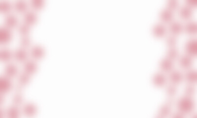 white background with pink brush dots