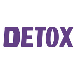 detox purple lettering