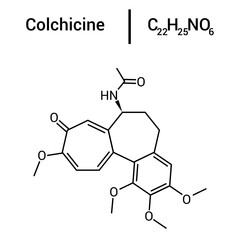 chemical structure of Colchicine (C22H25NO6)