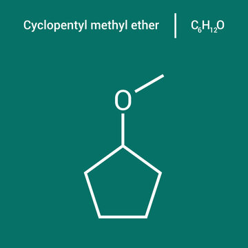 chemical structure of Cyclopentyl methyl ether (C6H12O)