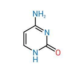 chemical structure of Cytosine (C4H5N3O)