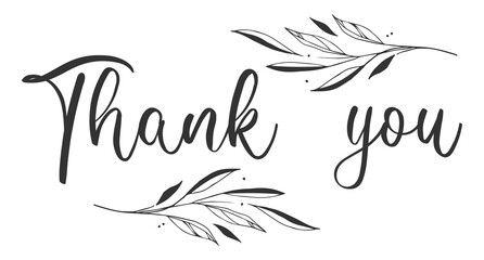 Thank you sign icon. Customer service symbol. vector thank you handwritten inscription. hand drawn lettering. Thank you calligraphy. Thank you card.
