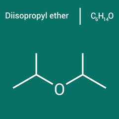 chemical structure of Diisopropyl ether (C6H14O)