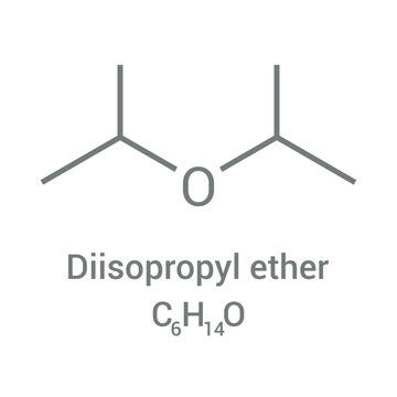chemical structure of Diisopropyl ether (C6H14O)