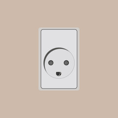 Electric plug socket stock illustration
