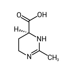 chemical structure of Ectoine (C6H10N2O2)