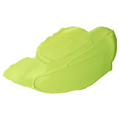 Acrylic paint smear on white background.