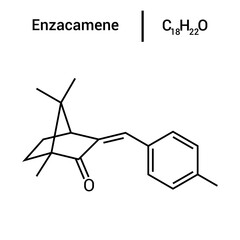 chemical structure of Enzacamene (C18H22O)