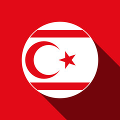 Country Northern Cyprus. Northern Cyprus flag. Vector illustration.