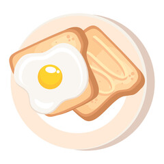 egg fried in bread toast