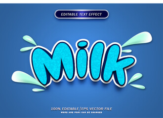 Milk editable text effect