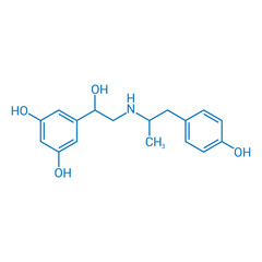 chemical structure of Fenoterol (C17H21NO4)