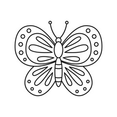 Butterfly isolated on white background. Vector illustration