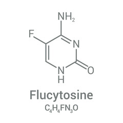 chemical structure of Flucytosine (C4H4FN3O)