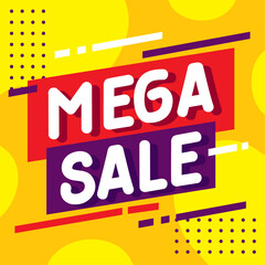 mega sale marketing lettering