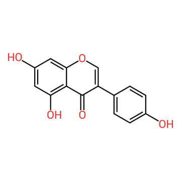 Chemical Structure Of Genistein (C15H10O5)