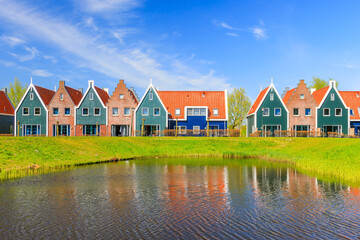 Volendam, Netherlands. Colored houses.