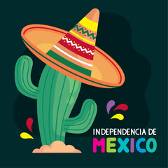 mexico independence lettering card