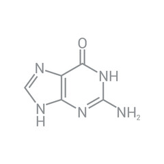 chemical structure of Guanine (C5H5N5O)