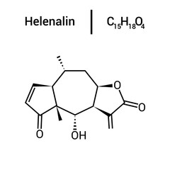 chemical structure of helenalin (C15H18O4)