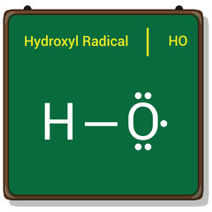 chemical structure of Hydroxyl radical (HO)