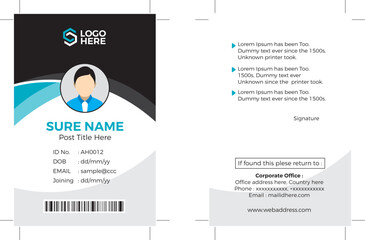 Obraz premium ID card Template Vector file 62
