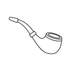 Smoking pipe isolated on white background. Vector illustration