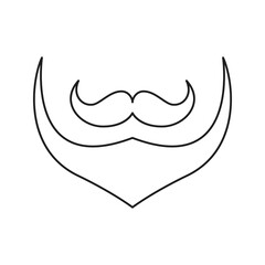 Leprechaun beard isolated on white background. Vector illustration