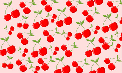 modern design cherry fruit pattern