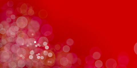 red background with bubbles with Christmas background