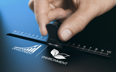 Balance between environmental protection and economic development.