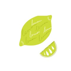 Yellow lemon Illustration. Hand-drawn illustration. Fruit