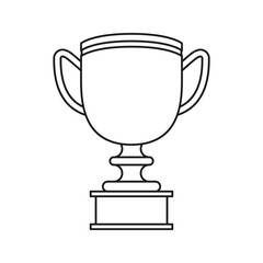 Trophy isolated on white background. Vector illustration