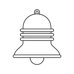 Bell isolated on white background. Vector illustration