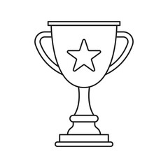 Trophy isolated on white background. Vector illustration