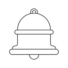 Bell isolated on white background. Vector illustration