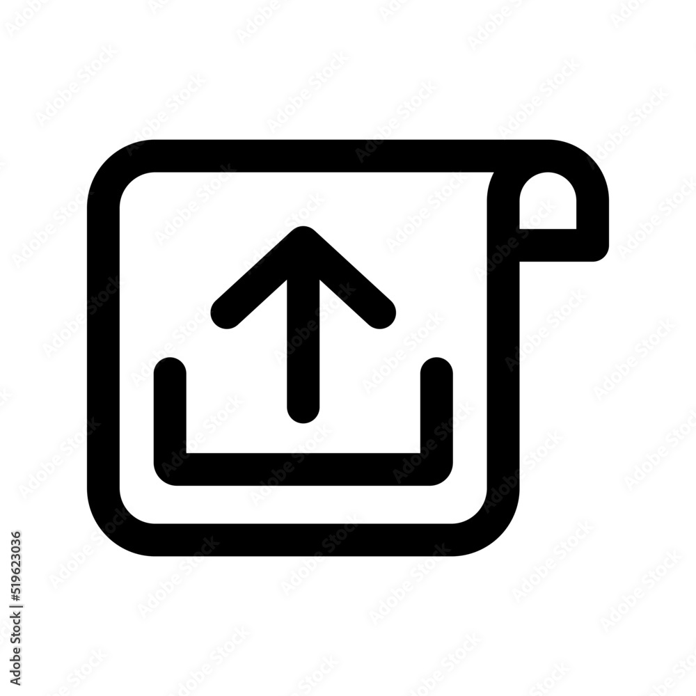 Poster upload icon. for website design app ui. vector illustration