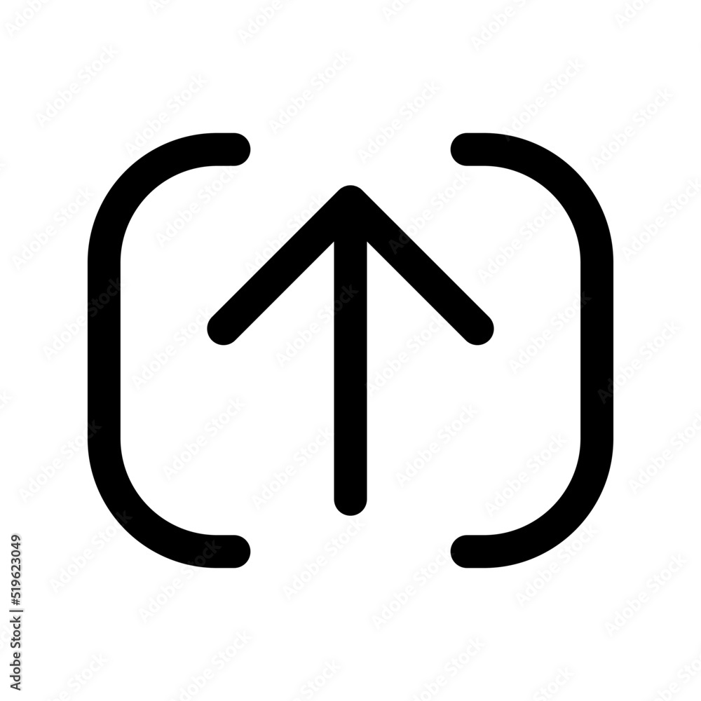 Poster upload icon. for website design app ui. vector illustration