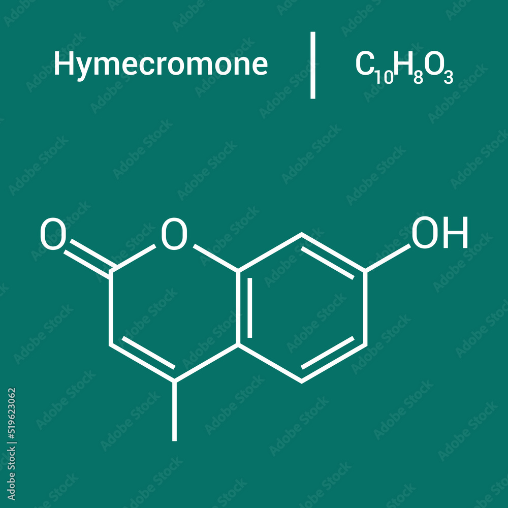 Canvas Prints chemical structure of hymecromone (c10h8o3)