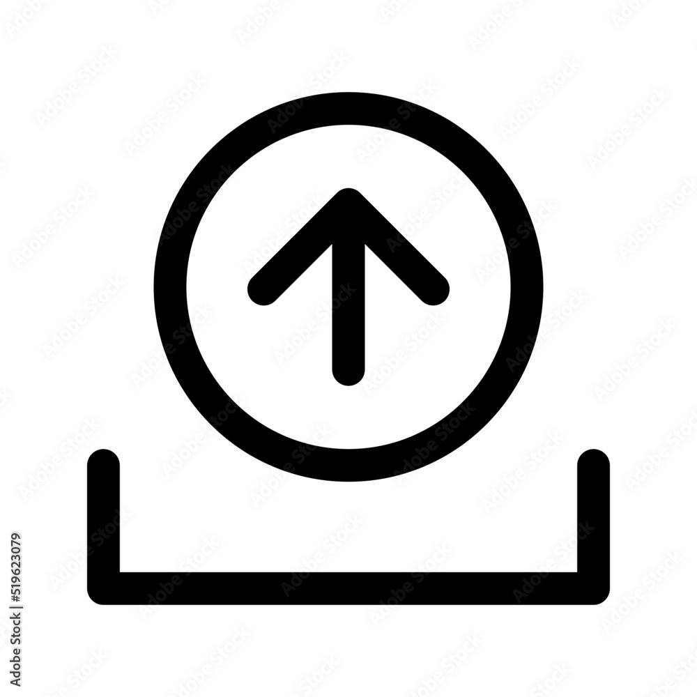 Poster upload icon. for website design app ui. vector illustration