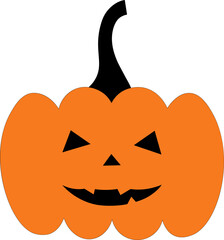 Scary Pumpkin Halloween vector illustration