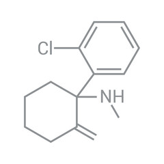 chemical structure of Ketamine (C13H16ClNO)