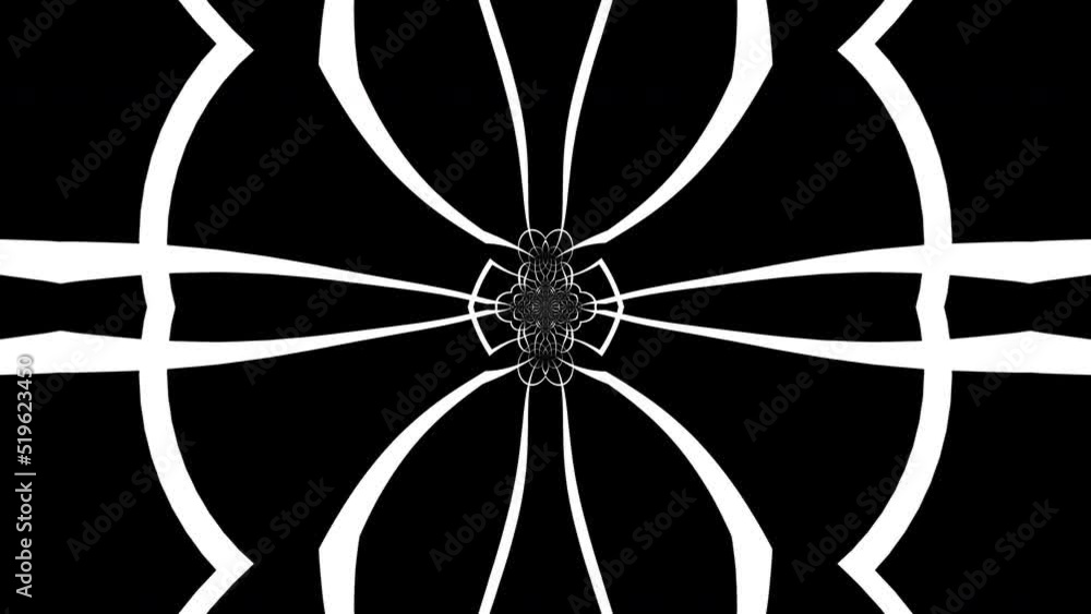 Poster kaleida lines. computer generated 3d render