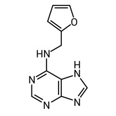 chemical structure of kinetin (C10H9N5O)