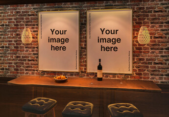 Bar Restaurant Poster Mockup