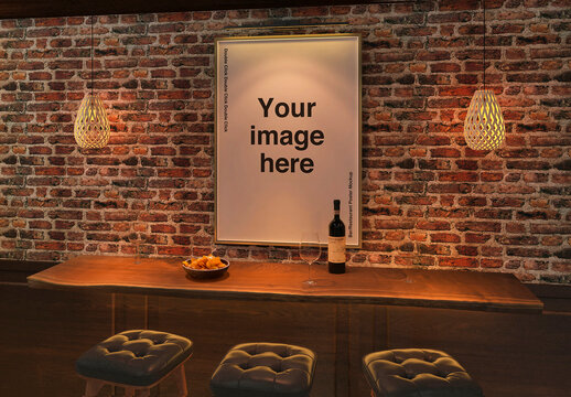 Bar Restaurant Poster Mockup