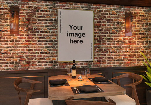 Bar Restaurant Poster Mockup