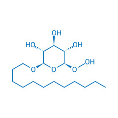 chemical structure of Lauryl glucoside (C18H36O6)