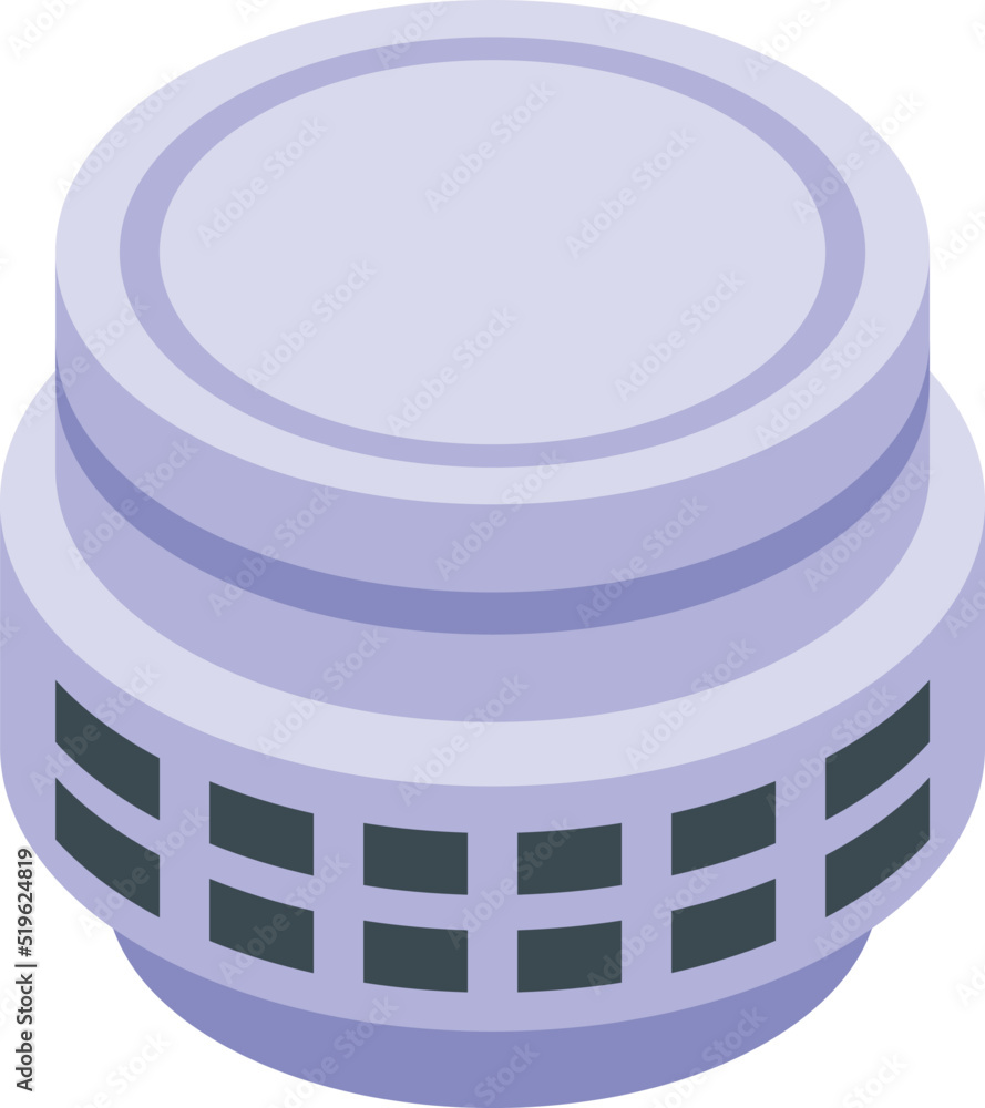 Aufkleber security device icon isometric vector. smoke detector. alarm sensor