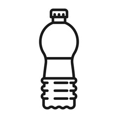 Plastic bottle line or outline icon vector illustration